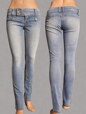 Streetwear vintage Y2K LOW RISE Skinny Jeans